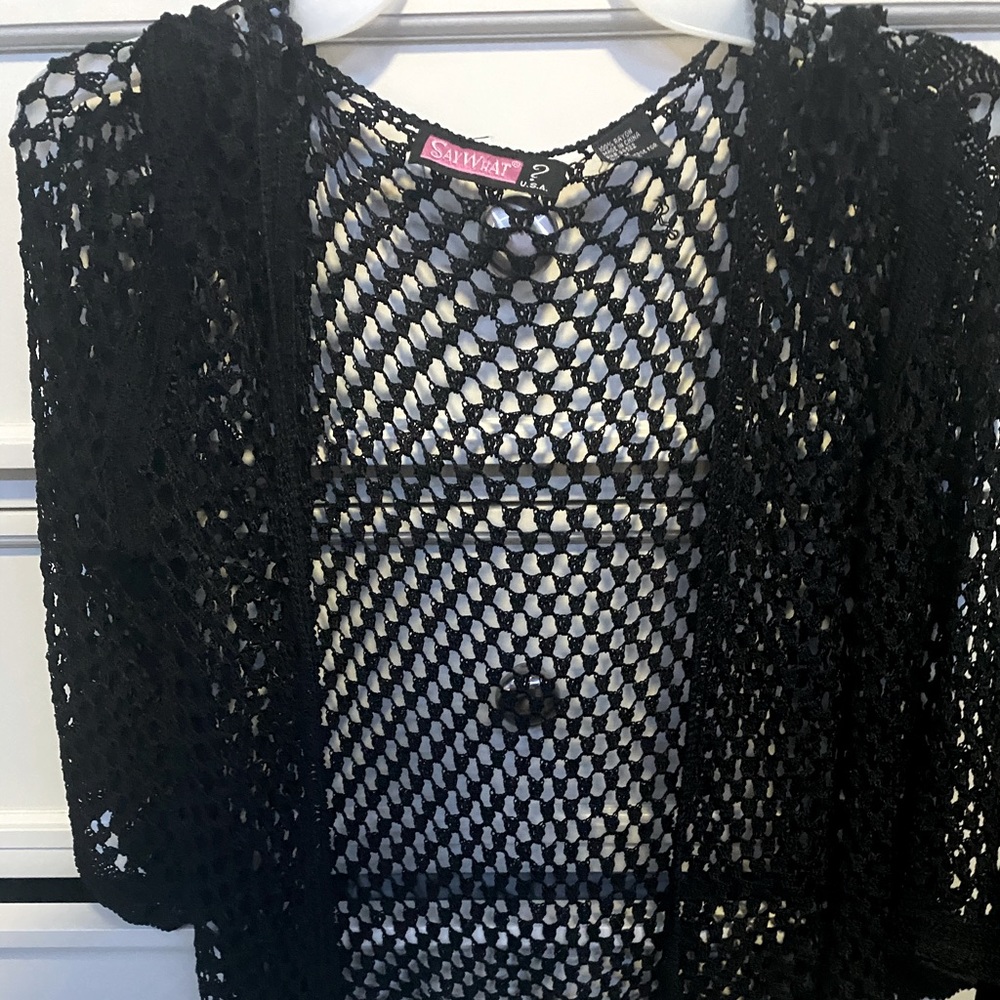 fishnet cardigan